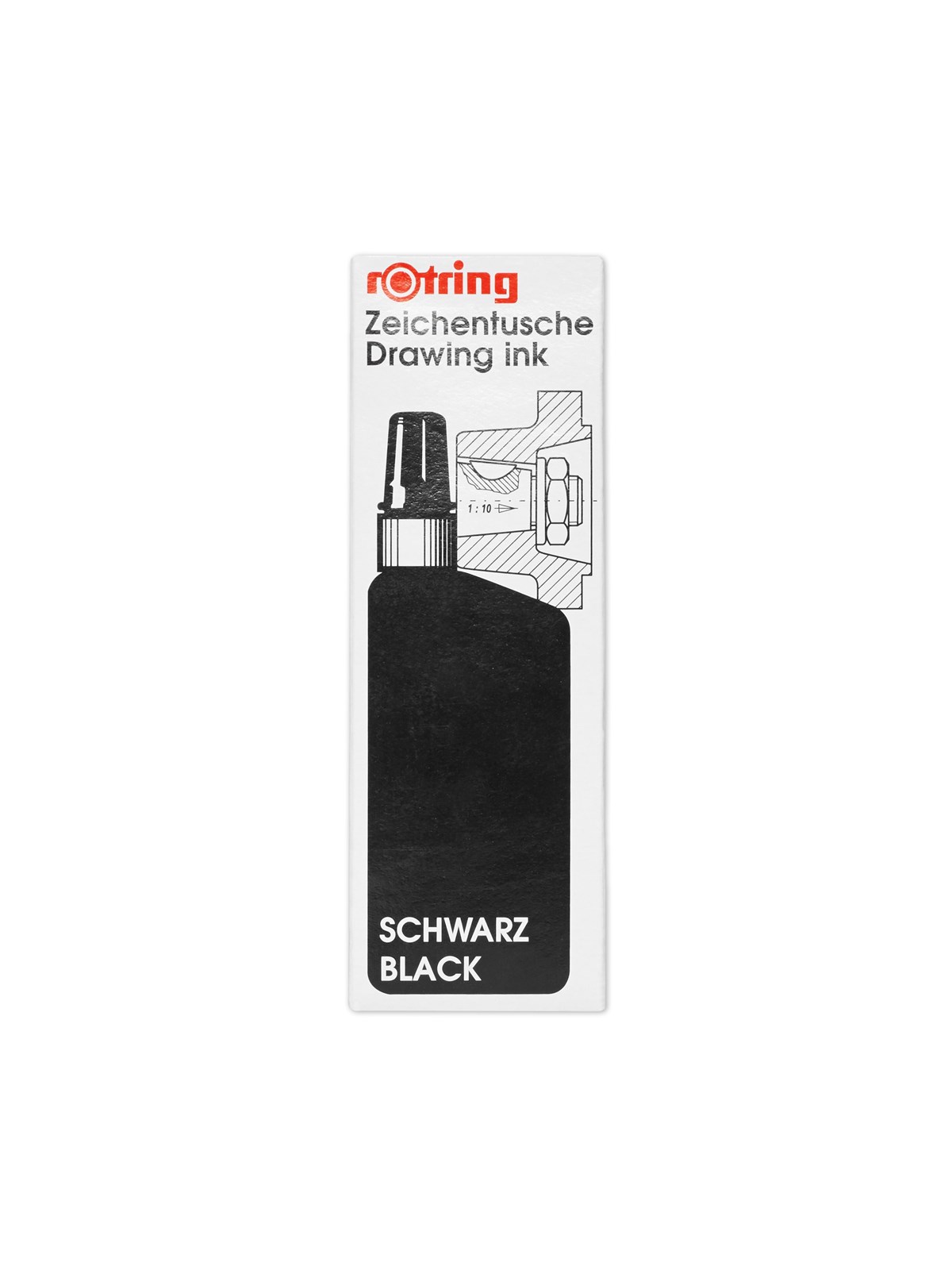 Rotring rOtring Isograph Flüssigtusche in der Flasche, 23 ml, Schwarz (194660)