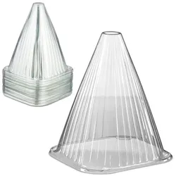 Relaxdays Transparenter Pflanzenhut im 80er Set Transparent