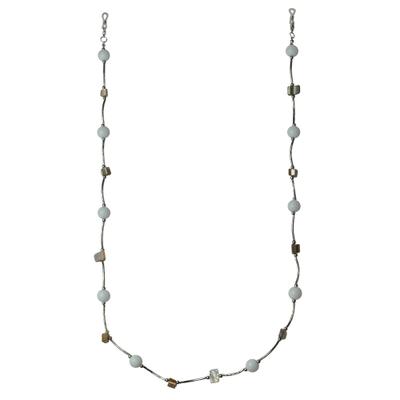 Collierkettchen STEUER "Brillenkette", silber, Halsketten, Damen, 82cm, Metall, L: 82 B: 2mm, glänzend, B:2mm