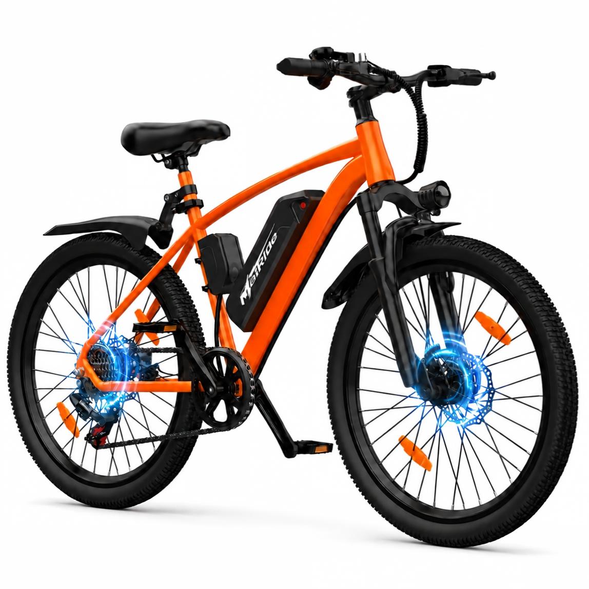 PiXELPiLOT 26 Zoll E-Bike Trekking E-Bike, 250W Motor, 36V 10Ah Akku, bis 40 km Reichweite, LCD Display, Scheibenbremsen, LED Licht, Elektrofahrrad fü