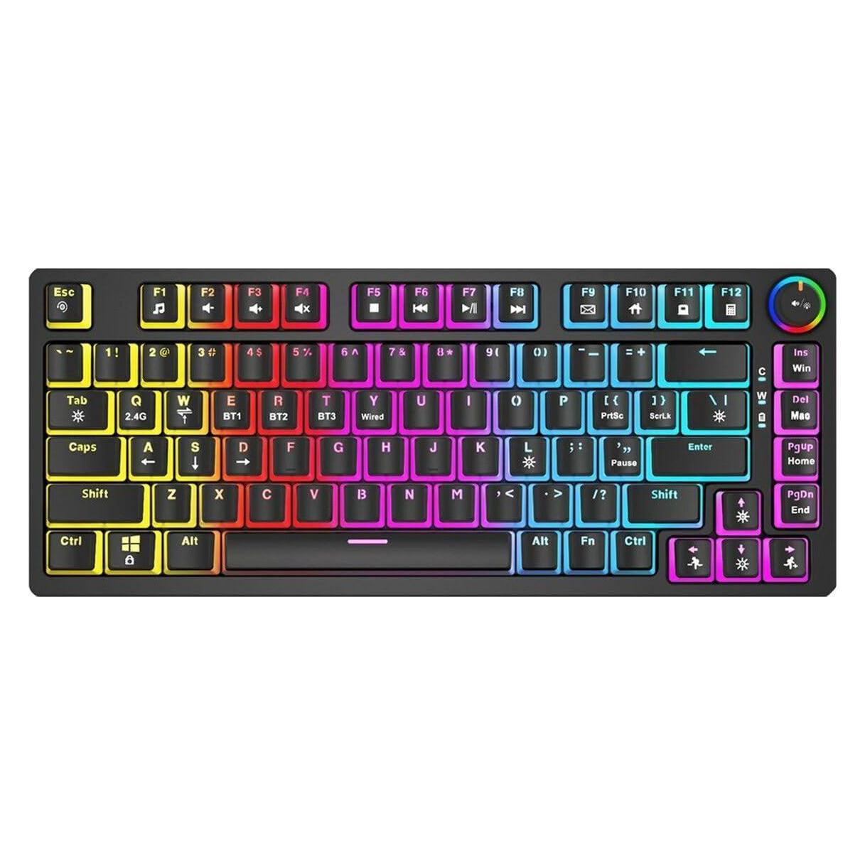 Savio PHENIX Kabellose mechanische Tastatur Gateron Red Pro Pudding (US, Kabelgebunden, Kabellos) (PHENIX RED PUDDING)