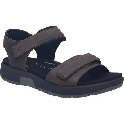 Sandale JOSEF SEIBEL "Emeric 10, espresso-kombi", Herren, Gr. 40, braun (espresso, kombi), Obermaterial: 80% Rindsleder Leather cow. 20% Textilmaterial TEXMAT., Schuhe Sandale