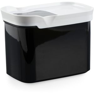Emsa Schüttdose Optima N1142600, aus Kunststoff, 1 Liter, mit Schiebedeckel, schwarz