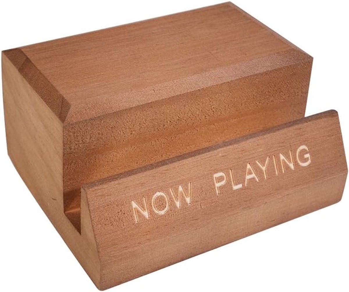 SnelShoppen Vinyl Record Display Stand - Houten houder voor LP, CD en albumhoezen