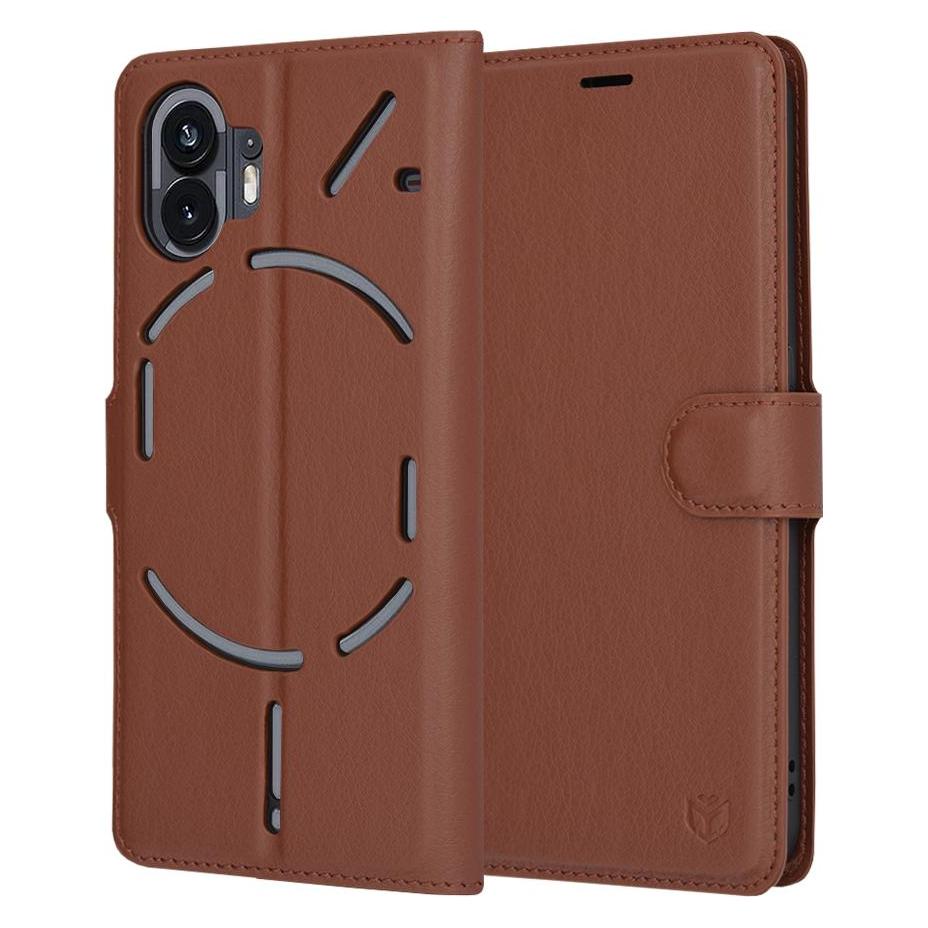 Techsuit - Leather Folio - Nothing Phone (2) - Brown (Nothing Phone (2)) (56351320)