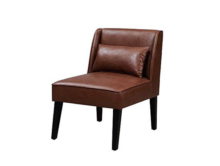 Versanora Teamson Home Marc Kunstleder Lounge Sessel, Braun Modern, Relax Reading, Mit Kissen