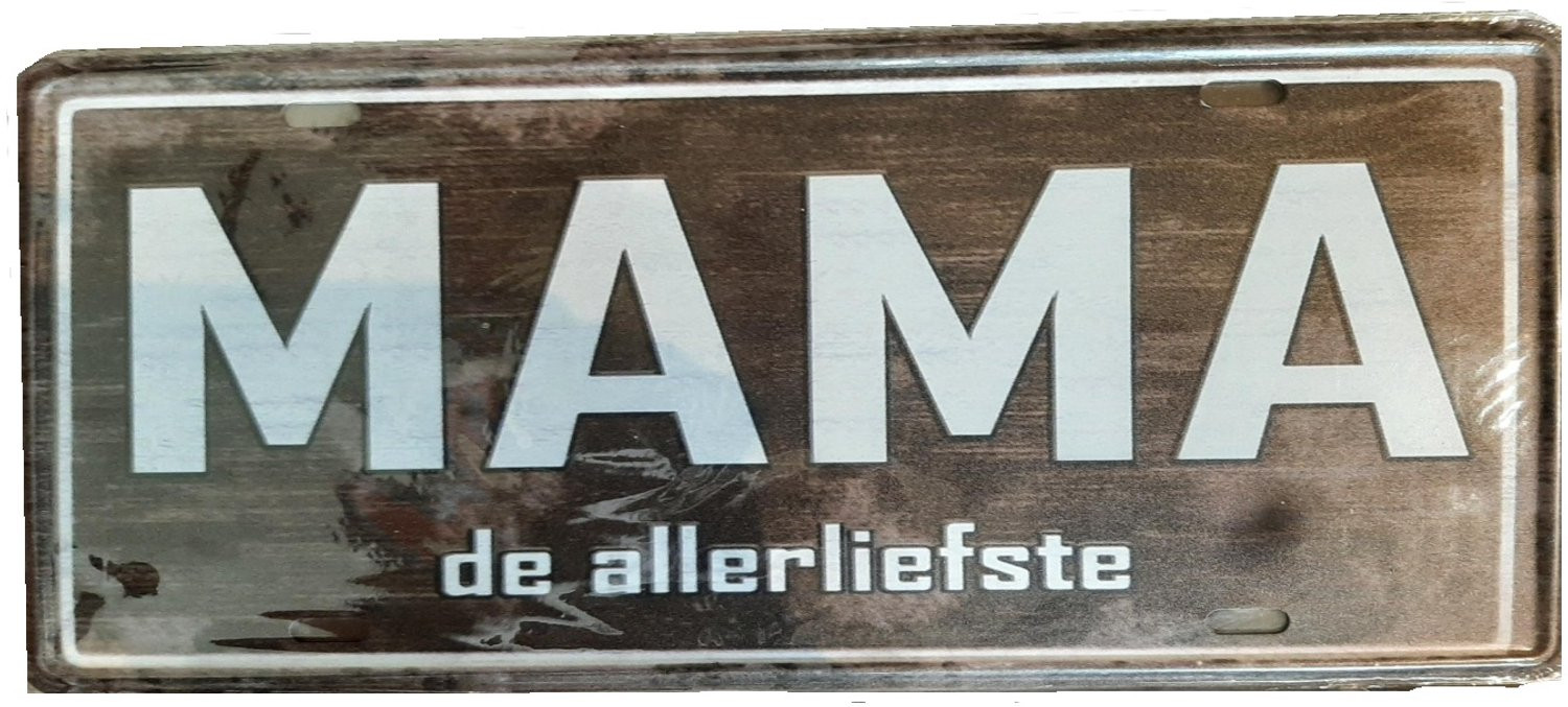 Vintage metalen reclamebord met afbeelding voor volwassenen