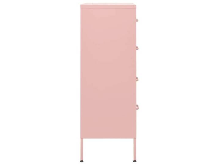 Moderne Commode salon BURKE Meuble de rangement Rose 80x35x101 5 cm Acier AA3273