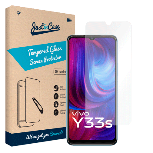 Just in Case Gehärtetes Glas Clear Displayschutzfolie vivo Y33s