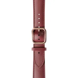 WITHINGS - STRAP - LEDER CURVED - bordeaux - roségold / 18mm