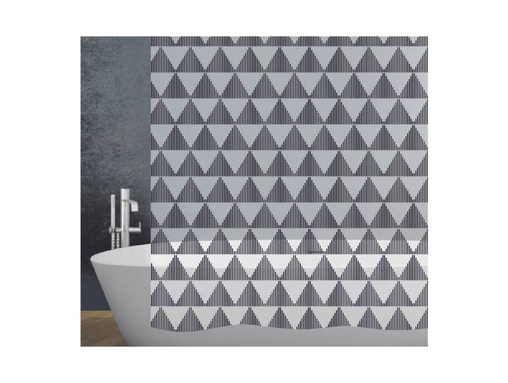 Qualité & Prix Duschvorhang Rombo Schwarz-Weiss 180 × 200 cm
