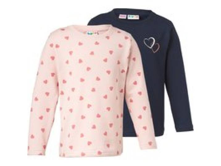 LUPILU® Lot de 2 sweats thermiques enfant (rose, 12-24 mois)