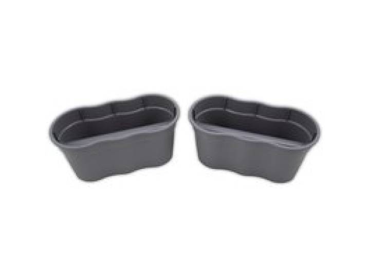 KHW Jardinière de balcon »Flowerclip XL«, lot de 2 (gris)