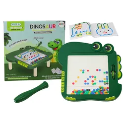 Pädagogische magnetische Tafel, Dinosaurier-Pad, Puzzle, grüne Perlen