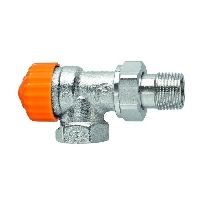 Heimeier Eclipse Thermostat-Ventilunterteil 9113-01.000 Rp 3/8xR 3/8, Eck, mit automatischer Durchflussregelung