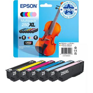 Epson Tinte 250XL C13T16P840 Violine, Multipack, schwarz, cyan, magenta, gelb, cyan hell, magenta hell