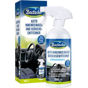 Bactador Enzymreiniger Auto Innenreiniger & Geruchsentferner, gebrauchsfertig, gegen Urin, Schweiß und Kot, Spray 500 ml