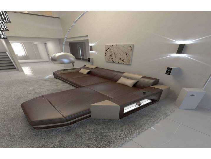 Ecksofa Prato L-Form in Leder