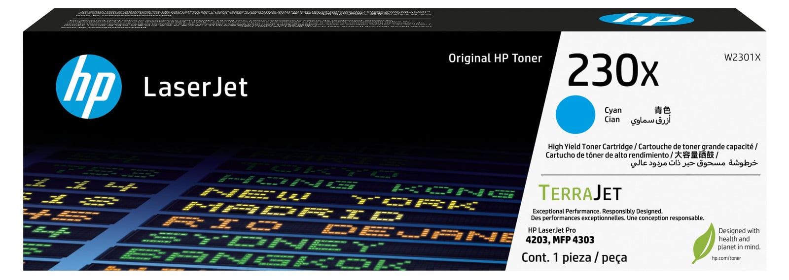 HP W2301X HP 230X inktcartridge, cyaan, HC