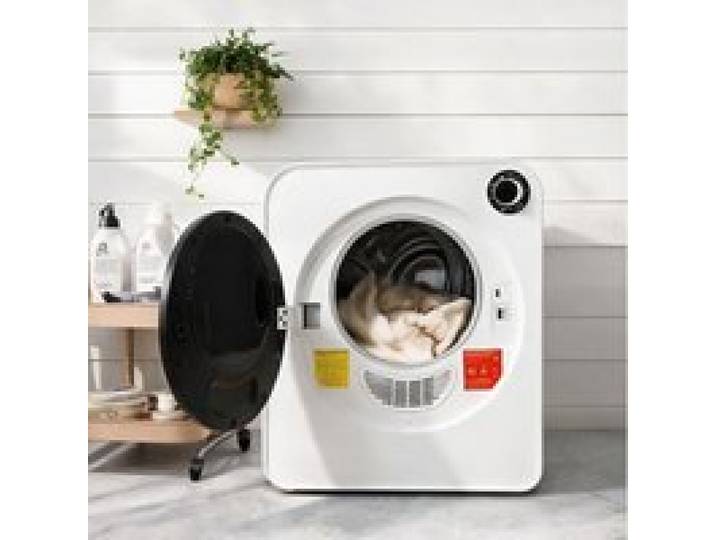 Sèche-linge blanc capacité réelle 4 kg avec tambour inox et 4 programmes dont air froid