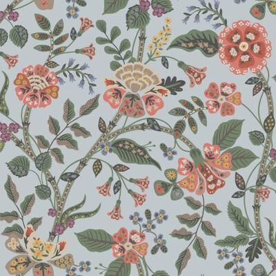 Rifle Paper Co. Gracie Garden Blue and White Wallpaper
