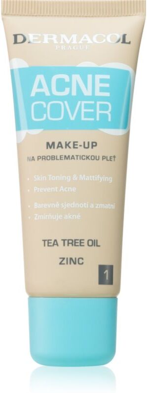 Dermacol Acne Cover soothing foundation with tea tree oil shade No.1 30 ml