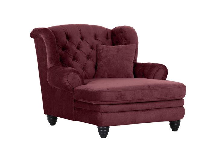 Landscape Xxl-Sessel, Bordeaux, Holz, Buche, massiv, Füllung: Polyester, 127x106x149 cm, Stoffauswahl, Wohnzimmer, Sessel, XXL-Sessel