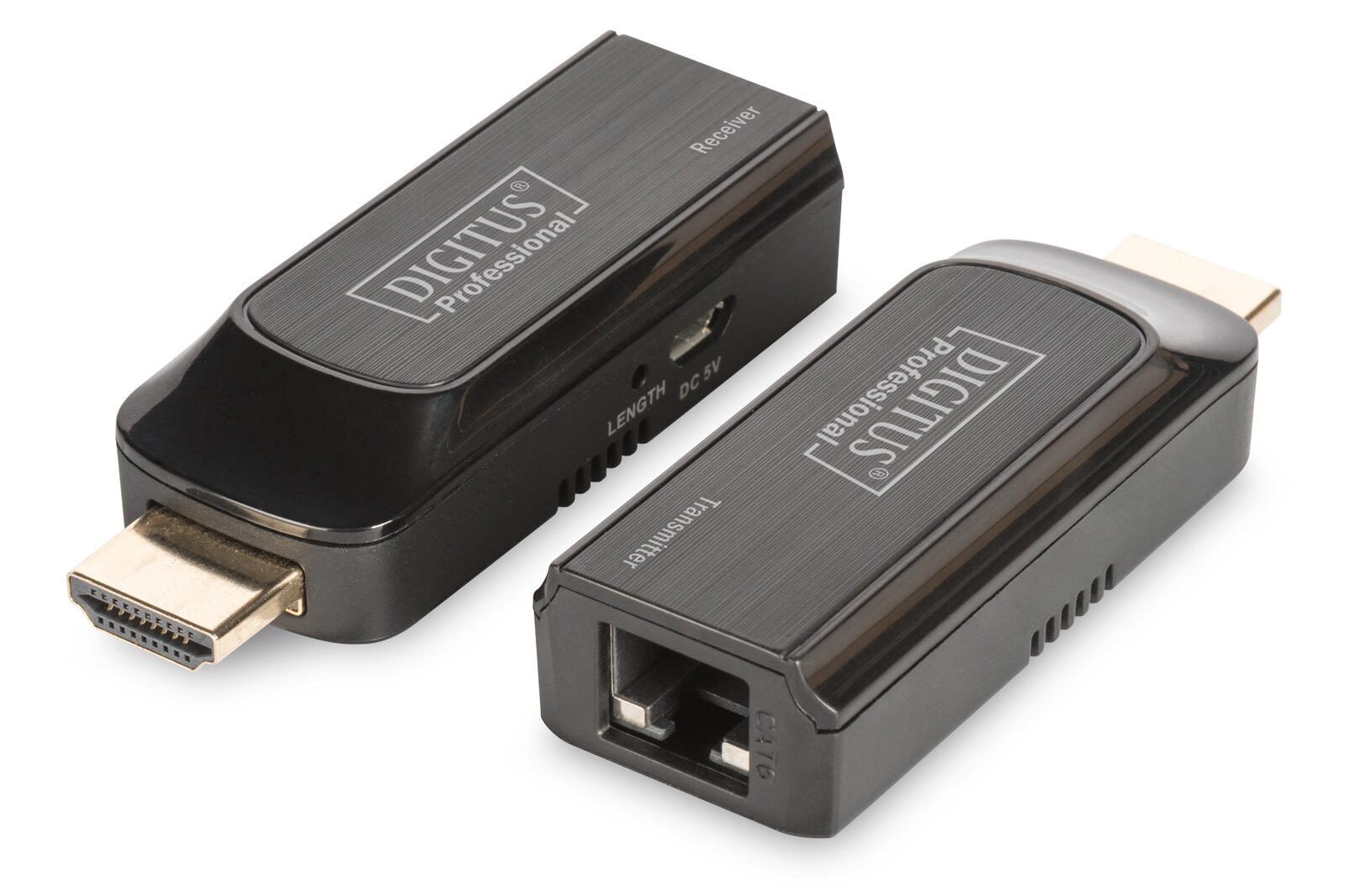Digitus Mini HDMI Extender Set, Full HD 50m, CAT 6/6A/7, Strom via Micro USB Kabel, sw DS-55203