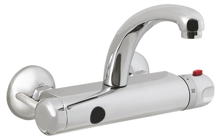 Sanela Automatischer, wandmontierter Thermostatmischer mit ALS-Elektronik, 150 mm Lochabstand, 24 V