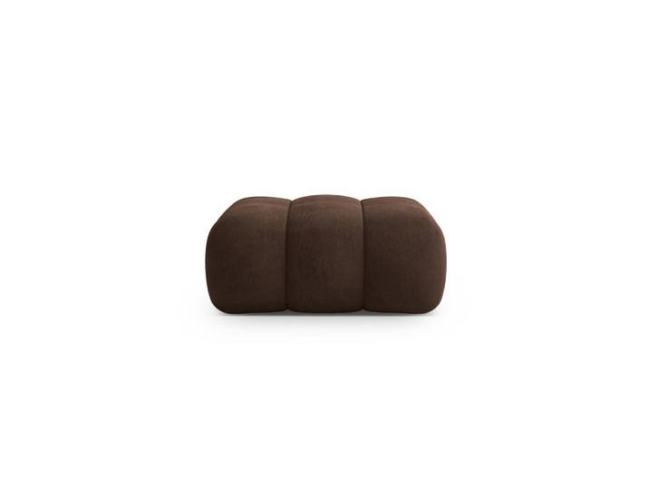 Cosmopolitan Design Pouf Koge aus Samt Schokolade, Dunkelbraun, 95x40x95 cm, Wohnzimmer, Sessel, Hocker & Hockerbänke, Poufs