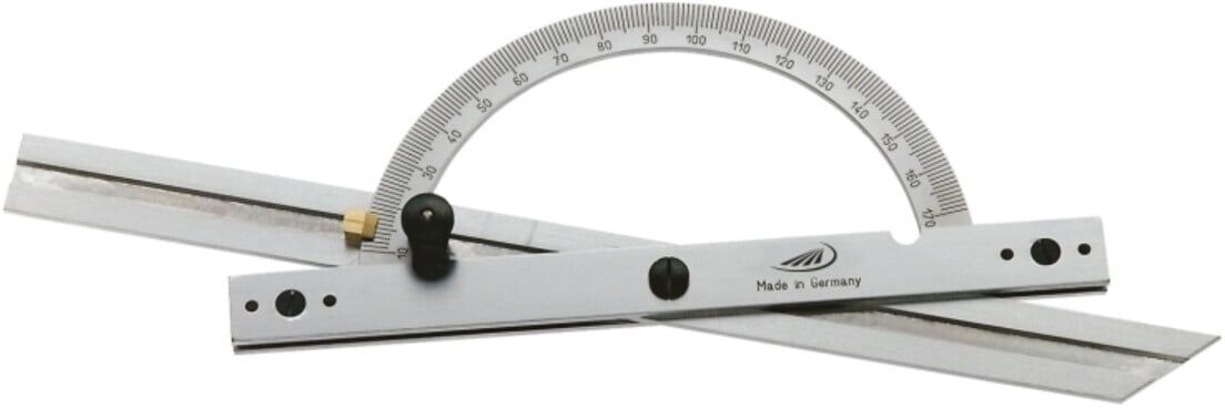 Helios-Preisser Gradmesser mit doppelter und verstellbare Schiene Chr. 150x300mm (0416302)
