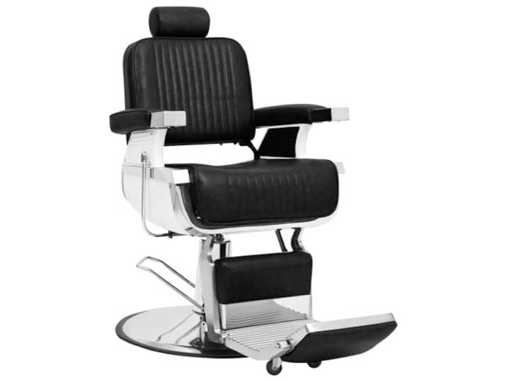 WXGTBKPR Friseurstuhl Kunstleder Friseursalon Stuhl Drehbar Mit Fußstütze Inklusive Kopfstütze & Rückenlehne, Höhenverstellbar, Stabile Metallbasis