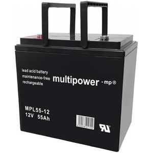 Multipower AGM-Batterie MPL55-12I, 12 V, 55 Ah, M6 Anschluss