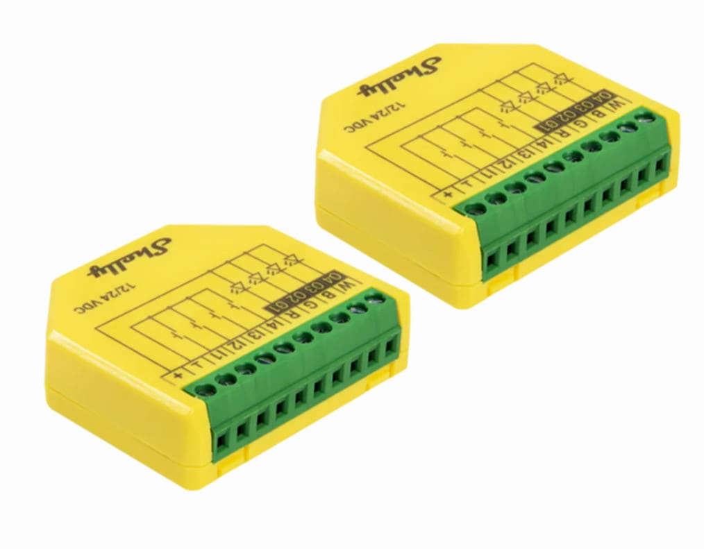 Shelly Unterputz Plus RGBW PM, LED Lichtcontroller, WLAN, BT 2er Pack