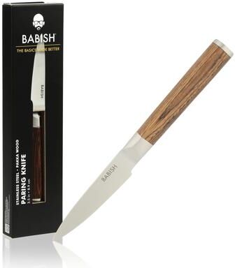 Babish 1.4116 German 3.5-inch Stainless Steel Paring Knife-Kitchen Knife for Peeling, Trimming & Prep Work,