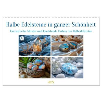 Halbe Edelsteine in ganzer Schönheit (Wandkalender 2027 DIN A2 quer), CALVENDO Monatskalender