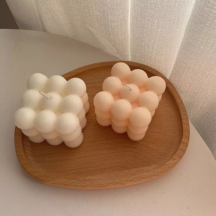 INF Moule à bougie DIY en silicone blanc 2 tailles différentes