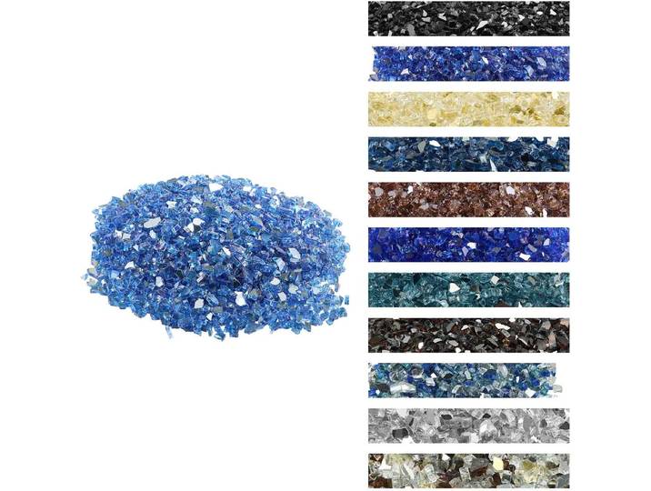 VEVOR Vuurglas 4\,5 KG Glazen Stenen 6\,35MM Haardglas Glazen Stenen Decoratie Kobaltblauw