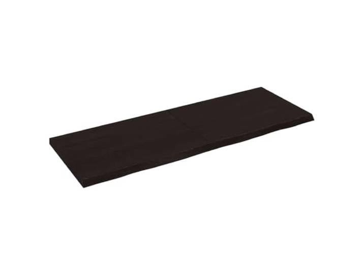 PTUGUOF Tischplatte Dunkelbraun 140x50x(2-4) cm Massivholz Eiche Klappbar mit Scharnieren, Naturkante, Handgefertigt, Behandelte Oberfläche, Vielseitig kombinierbar