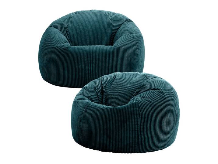 SITZSACK Klassisch Sessel aus Cord 2-tlg.