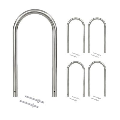 Baumarktplus 5 x Fahrradanlehnbügel 115 x 58 cm Edelstahl Ø 60 mm Einbetonieren Fahrradständer Parker Typ U