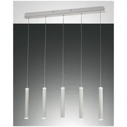 Fabas Luce Prado Pendelleuchte LED 5x 66W Metall- und Methacrylat Weiss
