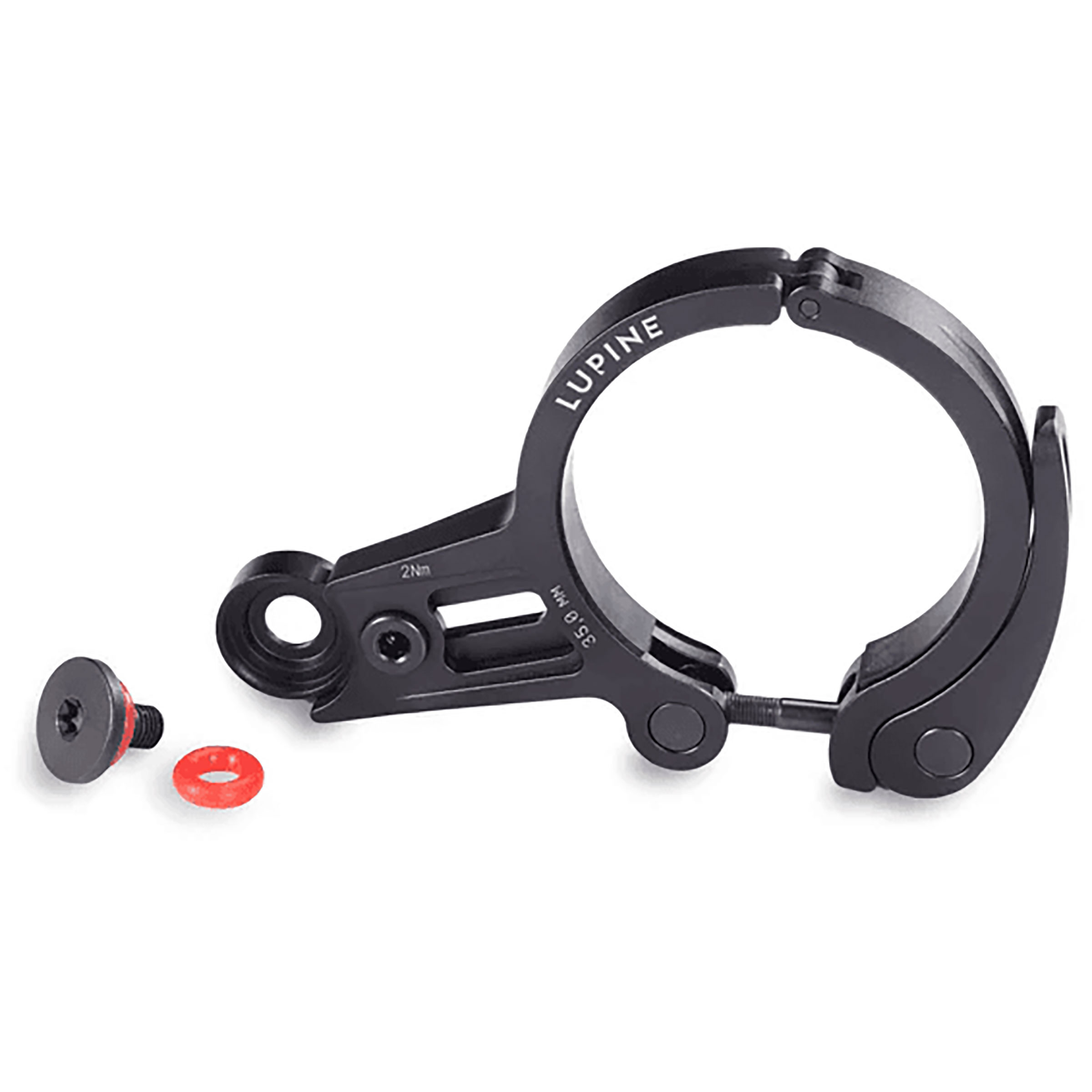Lupine Flexmount Schnellspanner Lenkerhalter Lampenzubehör weiss Größe 35mm