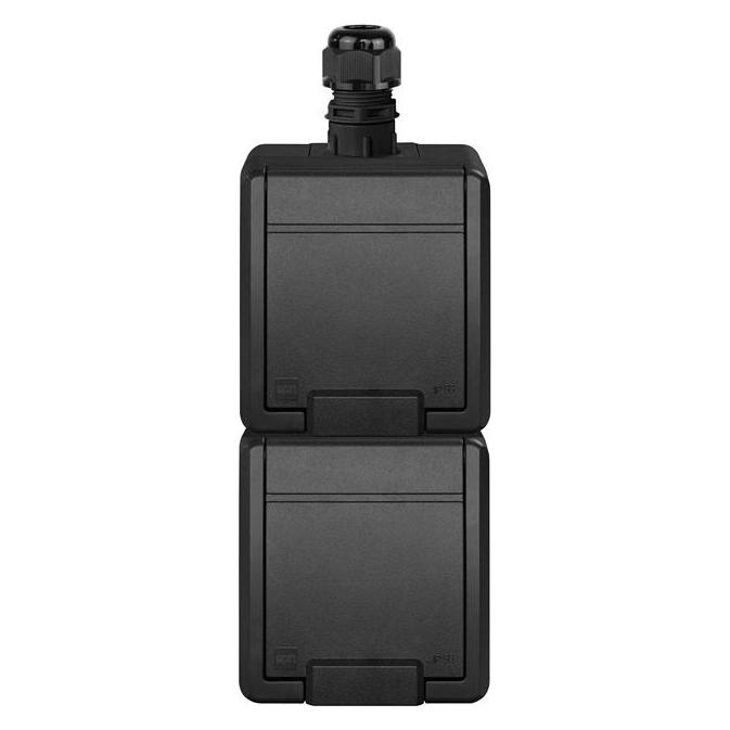 Elektro-Plast SOCKET 5054-67 2PLACE IP65 AQUANT BLACK (58520227)