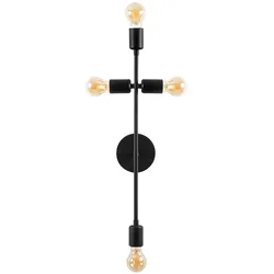 Schwarze Wandleuchte 20x15x62cm WellHome Baikal