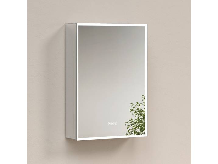 SPIEGELSCHRANK mit Beleuchtung Weiß 70/50 cm