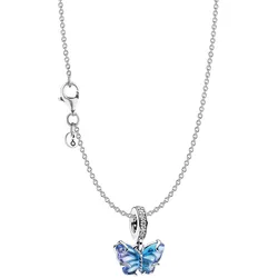 Pandora 15815 Damen-Kette Blauer Muranoglas Schmetterling Set