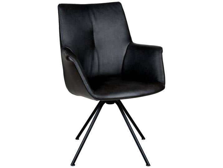 Dieter Knoll Sessel CHESTER, anthrazit, Leder