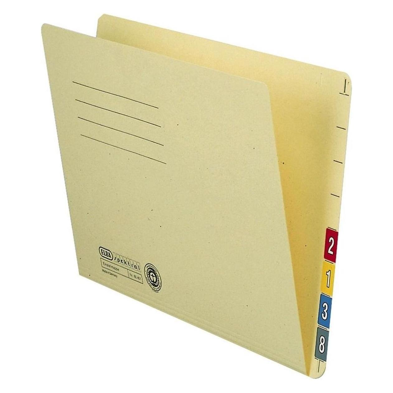 Elba Spektral-Einstellmappe, DIN A4, Kraftkarton, chamois (A4, 100x) (80401)