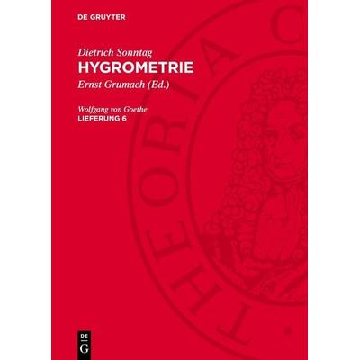 Hygrometrie, Gebundene Ausgabe von Dietrich Sonntag, De Gruyter, 978-3-11-278164-7